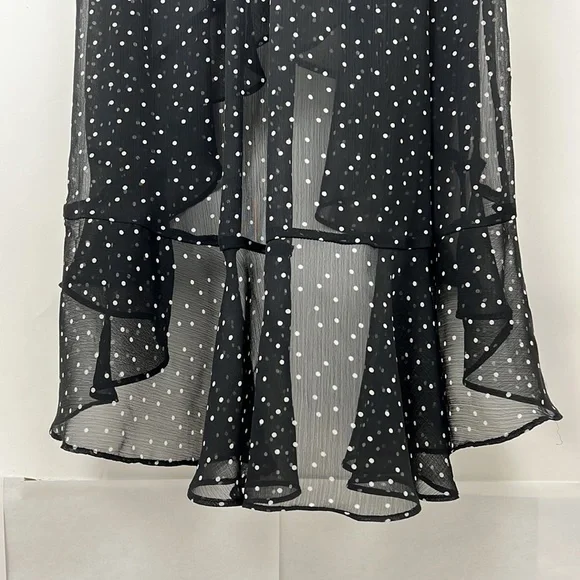 A.BYER polka dot spaghetti strap dress black and white L - Picture 6 of 10